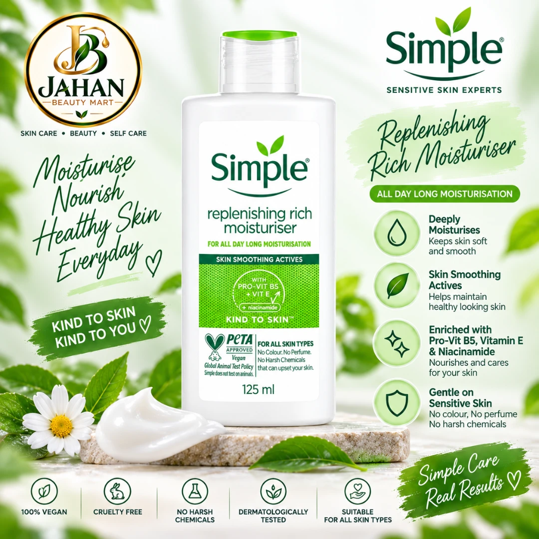 Simple Replenishing Rich Moisturiser – 125ml | UK Product