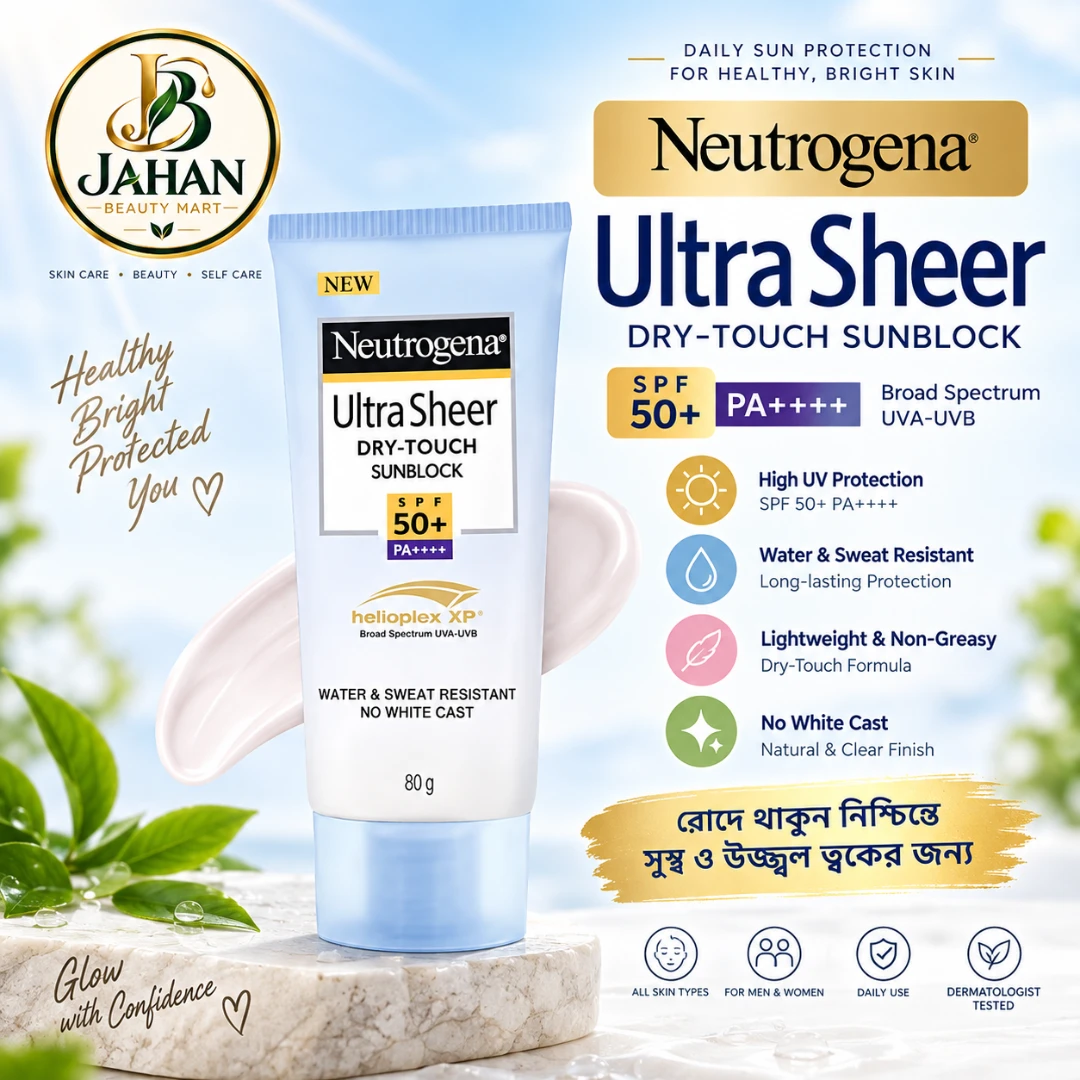 Neutrogena Ultra Sheer Dry-Touch Sunblock SPF 50+ PA++++ – 80g