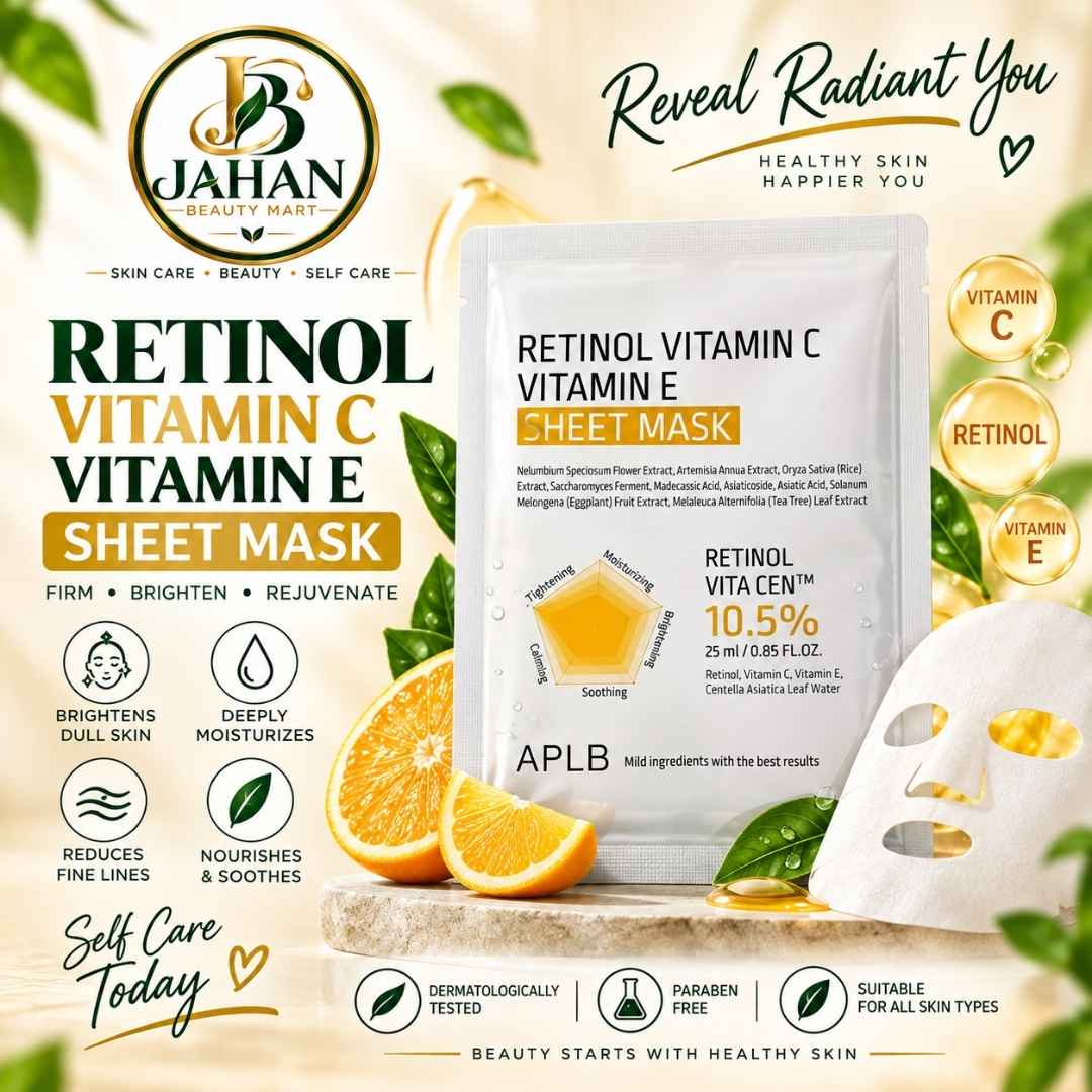 Retinol Vitamin C Vitamin E Sheet Mask 25ml