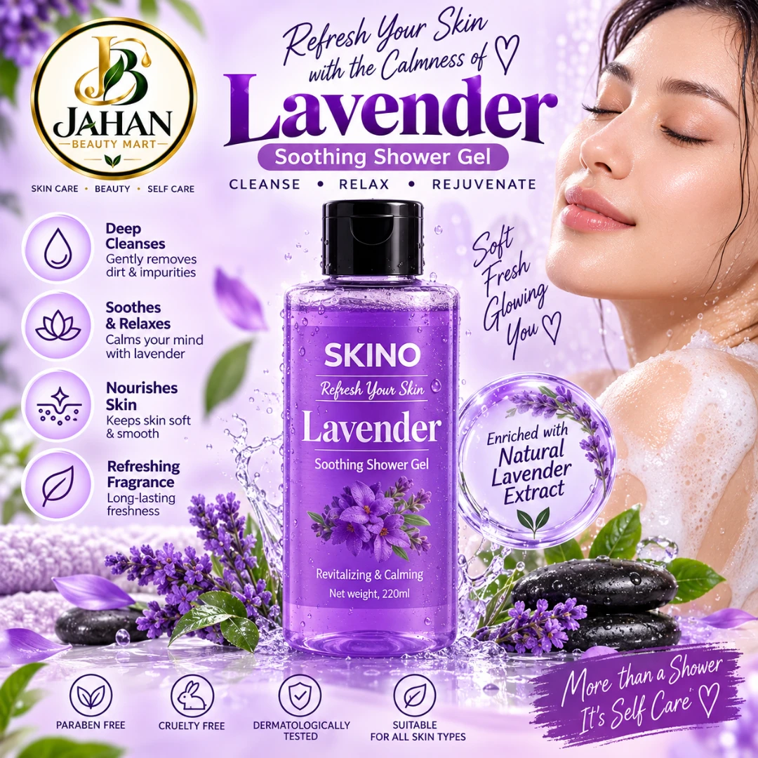 SKINO Lavender Soothing Shower Gel – 220ml