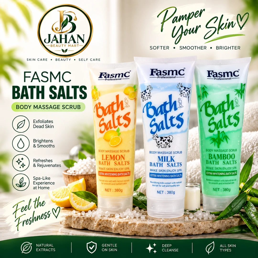 Fasmc Professional Bath Salts Body Massage Scrub with Extra Brightening Bath Salts- 380g
