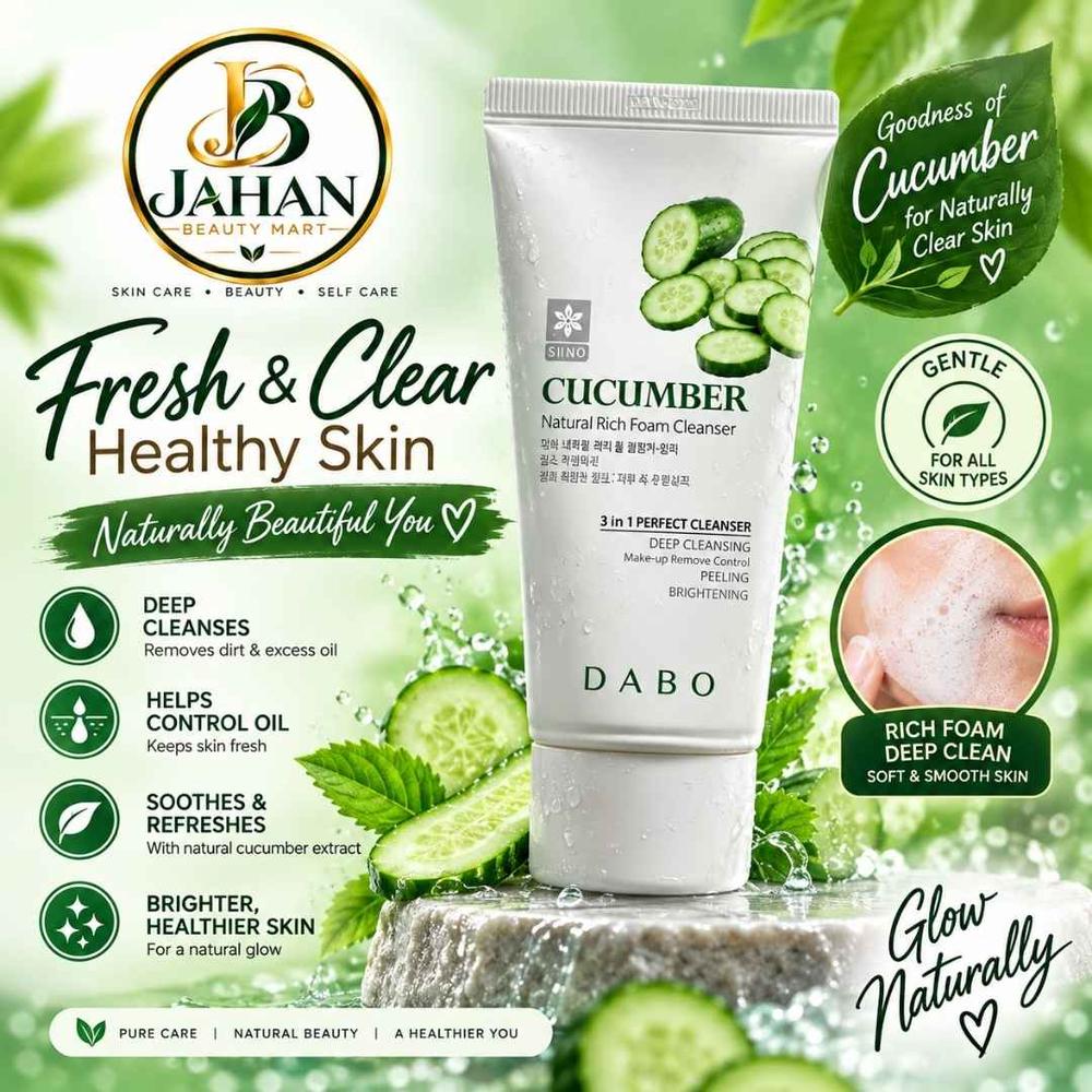 Dabo Natural Rich Foam Cleanser Cucumber 60ml
