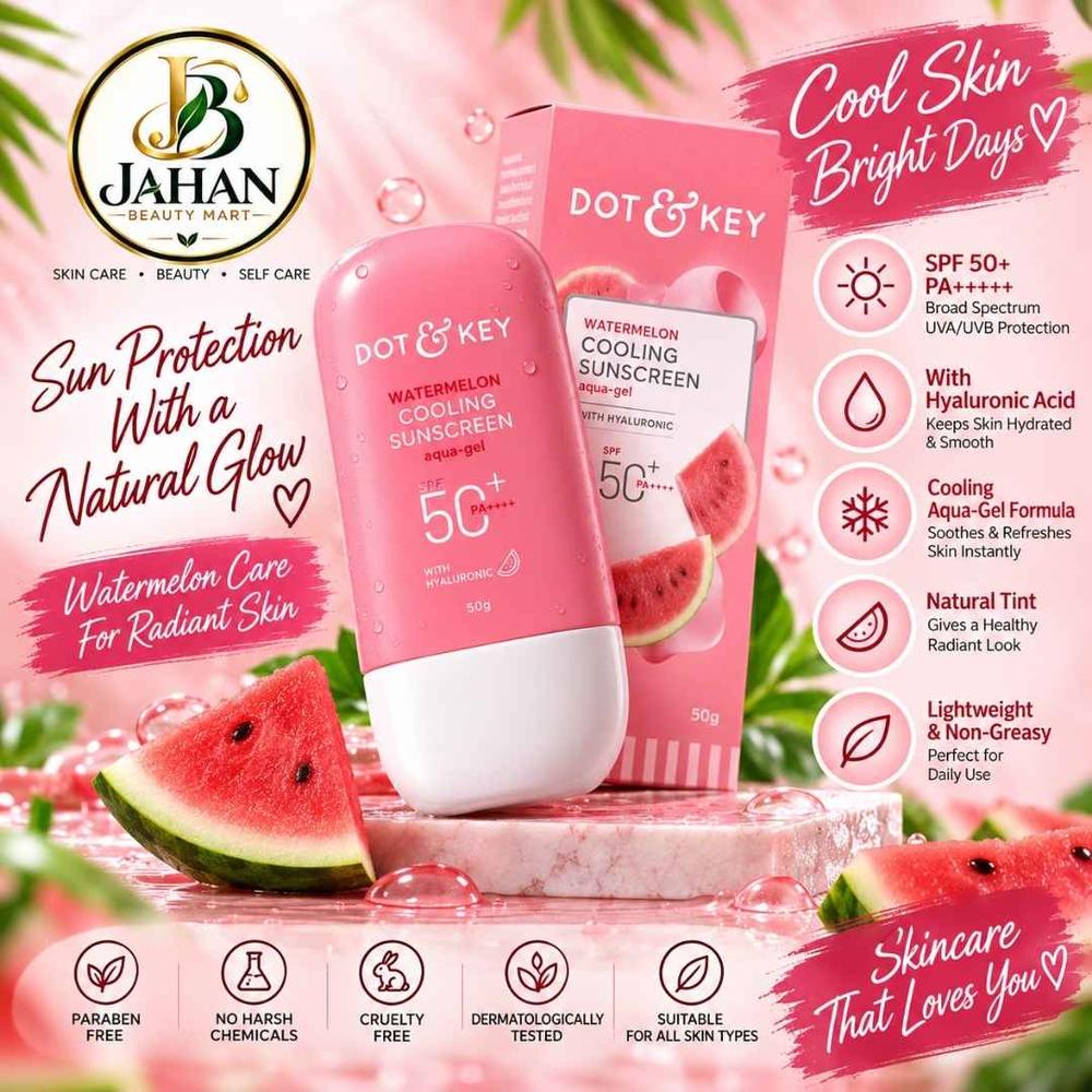 Dot & Key Watermelon Hyaluronic Cooling Sunscreen SPF 50 PA+++ -50 gram